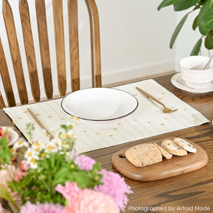 Artoid Mode Burlap Brown Woven Rustic Placemats Set of 4-12x18 Inch - color: Burlap Brown, size: 12" x 18", 4 Pcs