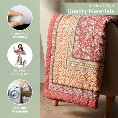 Maison d' Hermine Throw Blanket for Couch Lightweight Soft (50''X60'') - color: 005 - Surya - Barn Red, size: 50"x60"