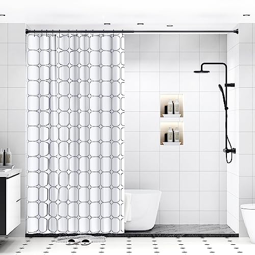 Black Tension Shower Curtain Rod – Adjustable 18-39 Inches, Fits 20-38 Inch Spaces, No Drill Rust Resistant Spring Rod for Bathroom, Kitchen, Bedroom, Balcony - color: Black, size: 18-39 inch