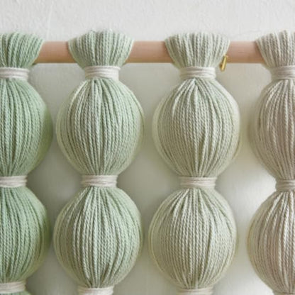 IOWER Macrame Wall Hanging Green Boho Fiber Art Wall Decor 27" W*31" L - color: Green1