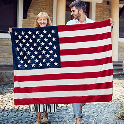 PAVILIA US Flag Patriotic Fleece Throw Blanket, American Home Gift, 50x60 - color: American Flag, size: 50 x 60 Inches - Throw