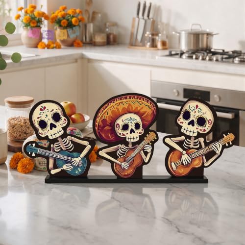 Smile Dia de los Muertos Wooden Standing Decor - style: Muertos