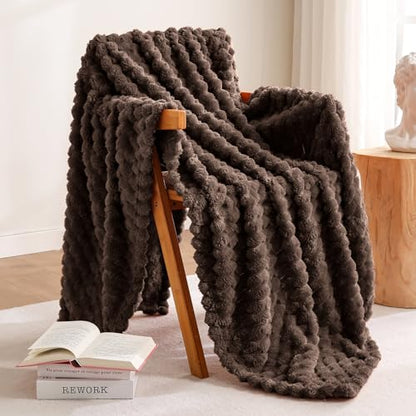 Excervent Big 3D Clouds Stylish Blanket for Kids, 40x50 Inches, Brown - color: Brown-l, size: 40"x50"