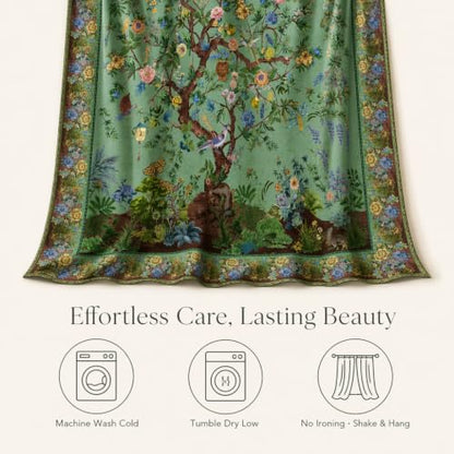 HMS Happy Memories Door Curtain, Tree of Life, 52"x84", 1 Panel - color: Green Tree of Live