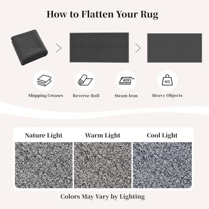 Waterproof 3x5 Small Area Rug Non Slip for Dogs Joint-Friendly, Black/Gray - color: Sky Black, size: 3' x 5' (Runner)