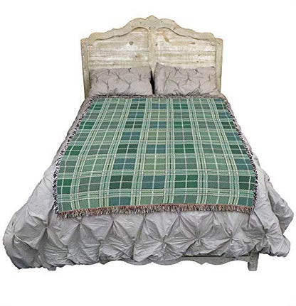 Pure Country Weavers Plaid Blanket Heather Tartan - Patterns Gift Tapestry Throw Woven from Cotton - Made in the USA (72x54) - color: Heather