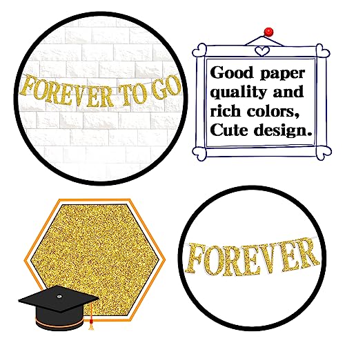 1 Year Down Forever to Go Banner, 1 Year of Marriage Gift, Happy 1st Wedding Anniversary Party Decoration Supplies, Gold Glitter