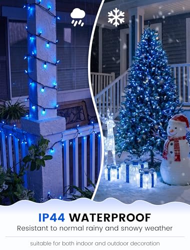 Blue Christmas Lights,13FT 50 Count Mini Clear String Lights - color: Blue(Green Wire), size: 50 count
