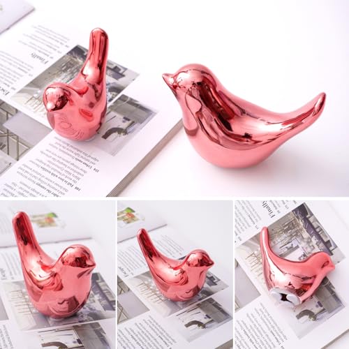 Notakia Pink Bird Figurines Set of 2 Small Bird Statues Home Decor - color: 2pcs Pink Birds