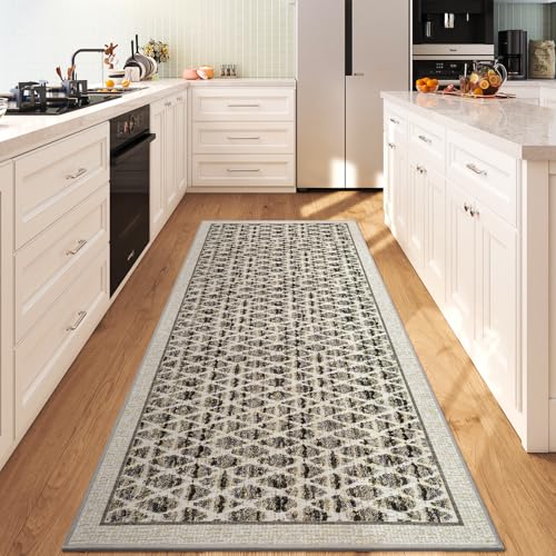 Runner Rug for Washable,Low Pile Kitchen Runner Rug,2x5ft,Grey - color: Grey, size: 2'x5'