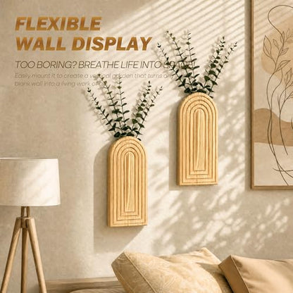 EOSAHR Wall Vase: Wall Planter for Indoor Plants & Fake Flowers, WarmYellow - color: Warm Sand