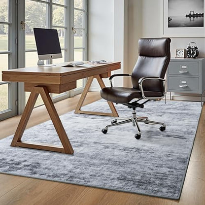 Toneed 4x6 Feet Washable Area Rugs for Bedroom Living Room, 48"x72" Grey - color: Light Neutral Gray, size: 4' x 6' (Rectangular)