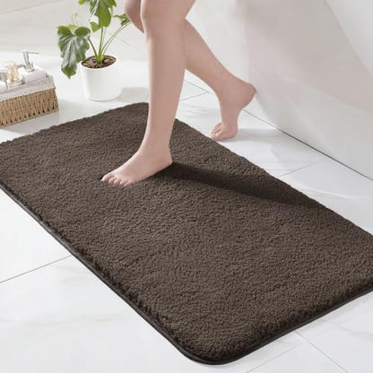 Exclusivo Mezcla Soft Absorbent Bathroom Rugs, Non-Slip Bath Mat, 24x36 - color: Coffee, size: 24"x36"(Rectangular)