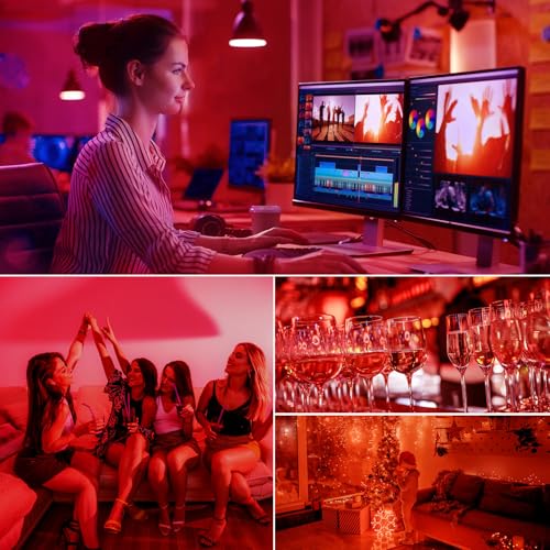 Sujeet Night Light, Night Lights Plug into Wall 8-Pack, Nightlight Plug in Night Light, Dusk to Dawn Night Lamp Led (Red) - color: Red