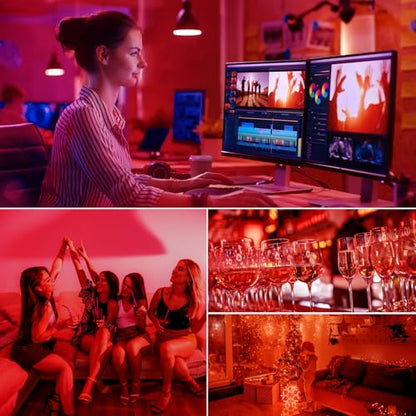 Sujeet Night Light, Night Lights Plug into Wall 8-Pack, Nightlight Plug in Night Light, Dusk to Dawn Night Lamp Led (Red) - color: Red