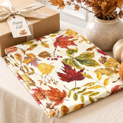 ONFAON Fall Decorations for Home, Fall Maple Leaves Table Runner - size: table runner-Fall Leave