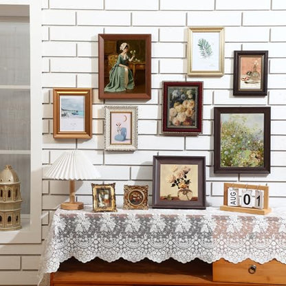 Qunclay 10 Pack Vintage Picture Frames Wall Ornate Antique, Simple Style - style: Simple Style