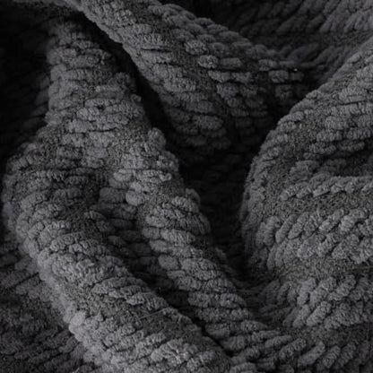 BATTILO HOME Dark Grey Throw Blanket for Couch, 60"x80" - color: Grey, size: 60"x80"