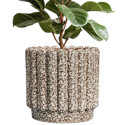 Ceramicfor Ceramic Planter, 12 Inch, Leopard Print White - color: Leopard Print White, size: 12 Inch