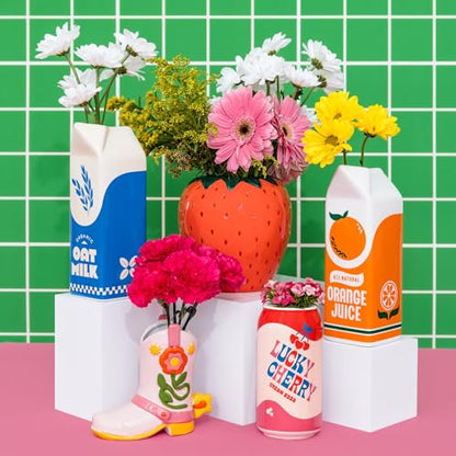 ban.do Novelty 세라믹 딸기 꽃병, - color: 딸기.