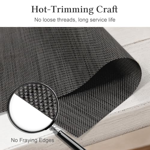 HOOMIL Placemats Set of 4, Heat Resistant, Dark Gray - color: Dark Gray, size: Set of 4