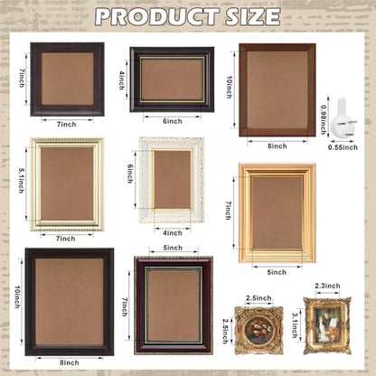 Qunclay 10 Pack Vintage Picture Frames Wall Ornate Antique, Simple Style - style: Simple Style