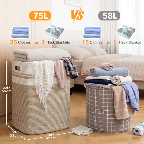 OIAHOMY Laundry Hamper Collapsible Laundry Basket Clothes Organizer Yellow - color: Yellow variegated, size: 16.5*13*22