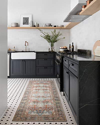 Loloi Loren Brick/Multi 2'-6" x 7'-6" Runner Rug - color: Brick / Multi, size: 2'6" x 7'6" (Rectangular)