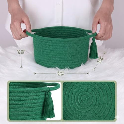 Small Gift Basket Empty to Fill with Gifts Bag & Ribbon, Green - color: Forest Green, size: 1 Pack
