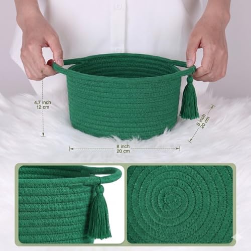 Small Gift Basket Empty to Fill with Gifts Bag & Ribbon, Green - color: Forest Green, size: 1 Pack
