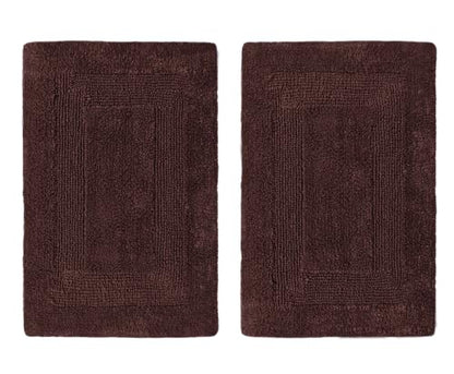 COTTON CRAFT Bath Rugs - 2 Pack Large 20x30 Soft Plush Bath Mats - Brown - color: Brown, size: 20x30 Inches