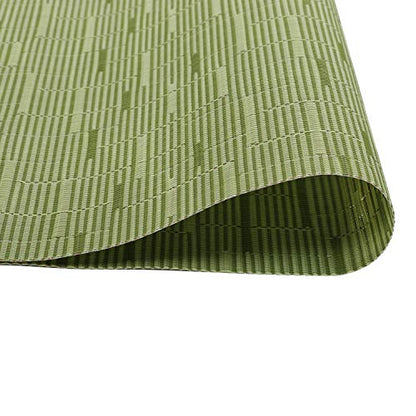 SHACOS Placemats Set of 6 Woven Vinyl Place Mats for Dining Table Wipe Clean Non Slip Christmas Table Mats (6, Olive Green) - color: Olive Green, size: Set of 6