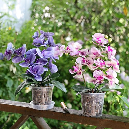 TRUEDAYS Orchid Pot, 4 Pack 5 Inch Plant Pot with Drainage - size: 5Inch-4Pack