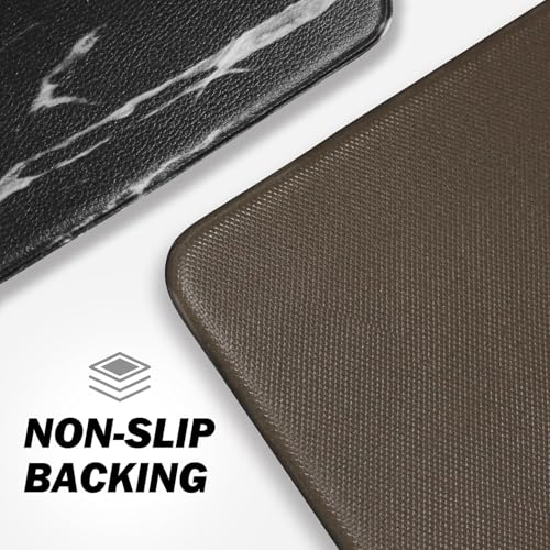 Mrcrypos Cushioned Kitchen Mat Anti Fatigue Floor Mat Runner 17.3" W X 29" L Non Slip Kitchen Mats for Floor Waterproof Kitchen Rugs and Mats Comfort Mat for Office,Sink,Laundry,Desk - size: 29"L x 17.3"W x 0.4"Th