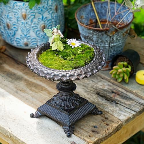 Sungmor Cast Iron Pillar Candle Holder-Rustic Style 5.9in Tall Candle Stand - color: Flower - 5.7inch Tall