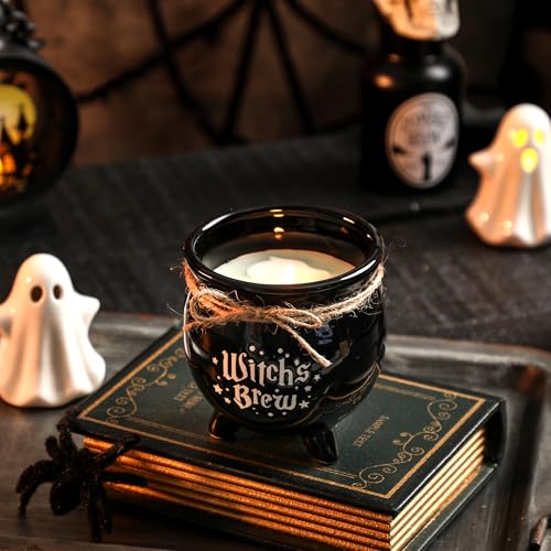 Halloween Candle,Witch Cauldron Candles with Ghost,Halloween Decorations