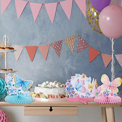 Epakh 10 Pcs Butterfly Birthday Party Butterfly Honeycomb Centerpieces - style: Butterfly
