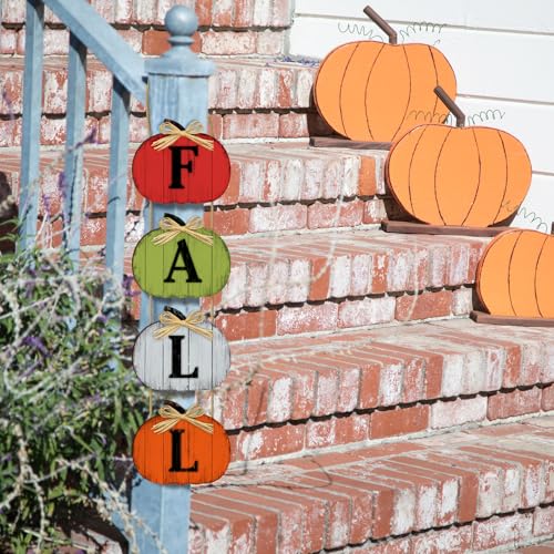 Britimes Thanksgiving Farmhouse Welcome Door Sign, Wooden, for Front Door - style: Fall