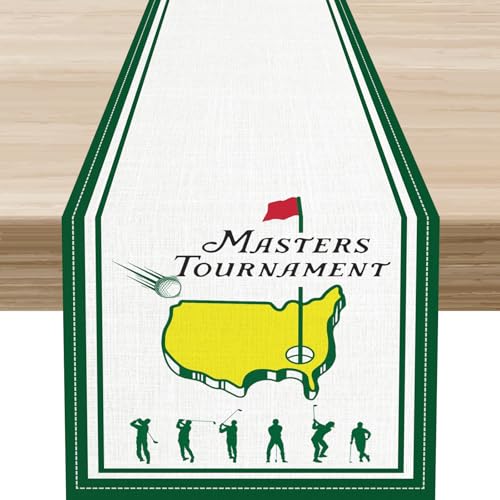 Golf Table Runner, Green Seasonal Ball Sports Themed Birthday Party Table Decoration for Home Kitchen Dining Garden Farmhouse Daily Party Indoor Outdoor Table Decor 13x36 inch - color: Ball-4, size: 13x36" Table Runner