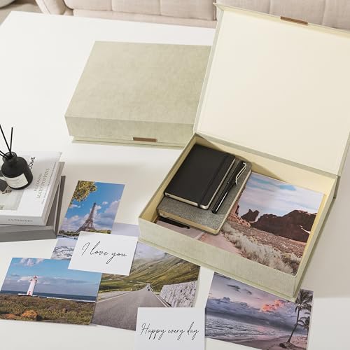 Soul & Lane - Letter Keepsake Box, Magnetic Lid, Set of 2, Ash Green - color: Ash Green