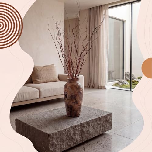 Thiccywoov 12 Pcs Real Dried Willow Branches 47.2 Inches Natural Curly - color: Natural, size: 47.2 Inches