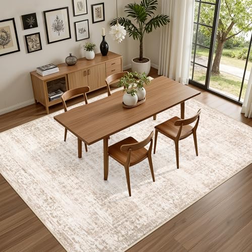 3x5 Area Rugs Living Room: Washable Rug for Bedroom Beige Brown - color: Beige Brown, size: 3' x 5' (Rectangular)