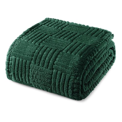 Whale Flotilla Lightweight Fleece Twin Size Blanket for Bed, Emerald Green - color: Emerald Green, size: Twin(60x80 Inch)