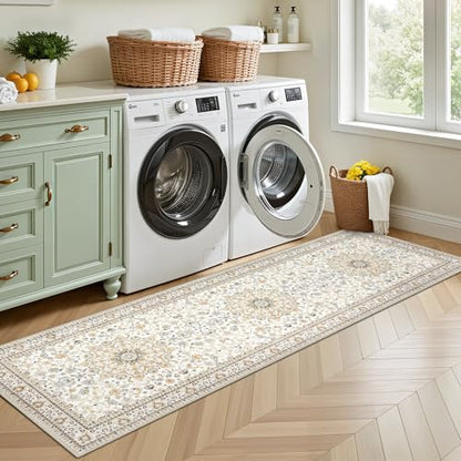Hallway Runner Rug: 2.6x8 Kitchen Boho Rugs for Living Room Beige - color: Beige, size: 2'6" x 8' (Runner)
