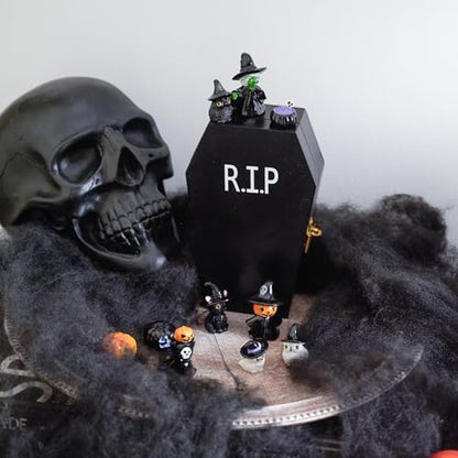 DN DECONATION Halloween Decorations Miniature Figurines Table Centerpiece - color: Hat & Witch & Owl