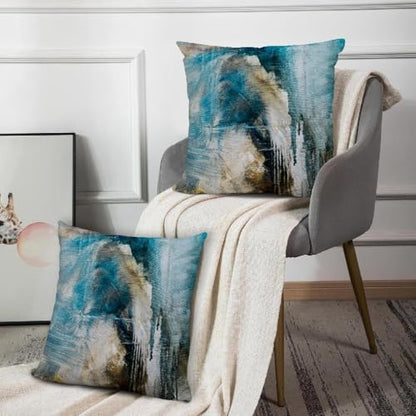 Throw Pillow Covers for Couch, 18x18 Inch, Set of 2, Teal - color: Teal, size: 18" x 18" (Pack of 2)