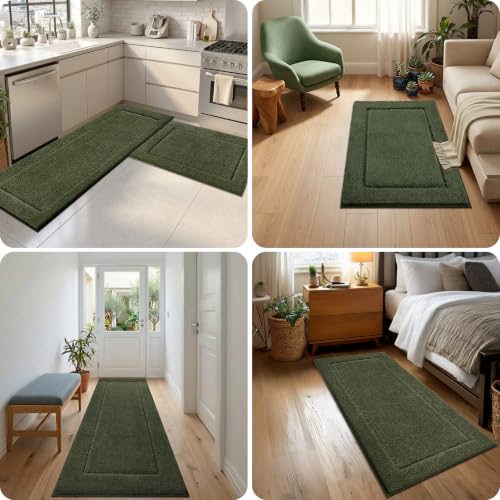 Extra Soft Bathroom Rug 24" x 36", Bath Mat, Throw Rug for Kitchen - color: Sage Green, size: 24" x 36"
