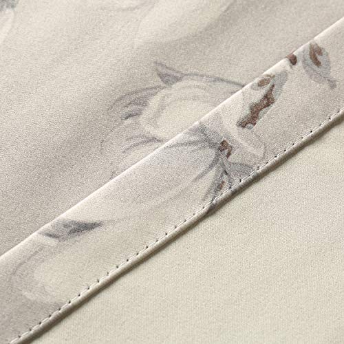 VOGOL Floral Room Darkening Curtains, Grommet Top, 60 x 106, 2 Panels - color: T001c2, size: 60"W x 106"L (Pack of 2)