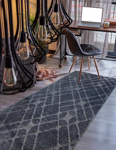 Hallway Runner Rug, 2'7" x 4' Washable Non-Slip Carpet Runner, Custom Size - color: Soft Grey, size: 2'7" x 4' (Runner)