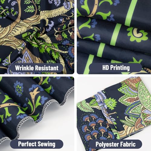Apdidl Green Boho Tapestry for Bedroom, Hippie Tree of Life Wall Tapestries - color: K - Boho Tree Tapestry, size: 60"L x 51"W